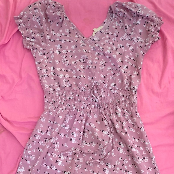 Lilac Mini Floral Dress - Picture 1 of 2
